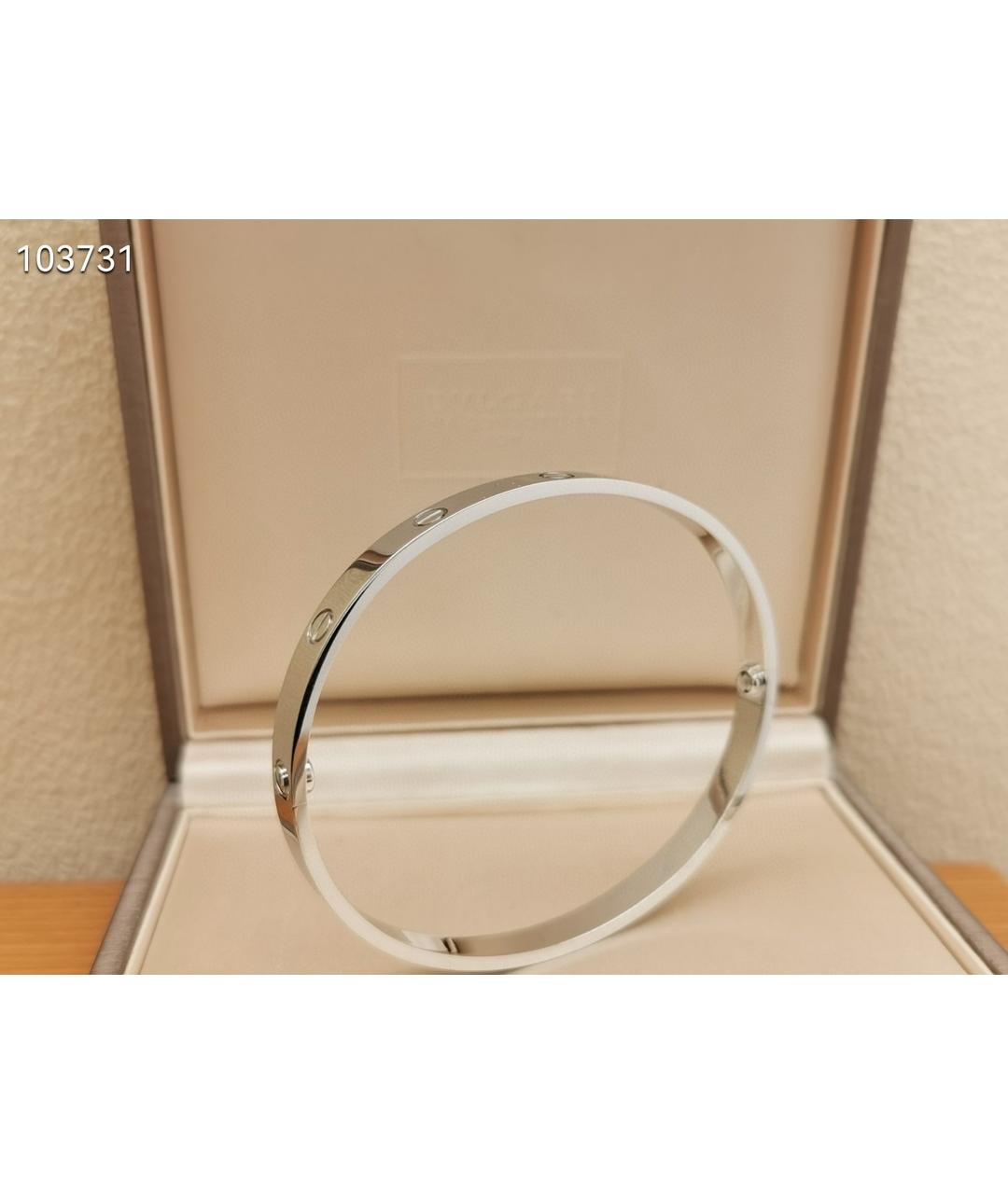 CARTIER Серебрянный браслет из белого золота, фото 4