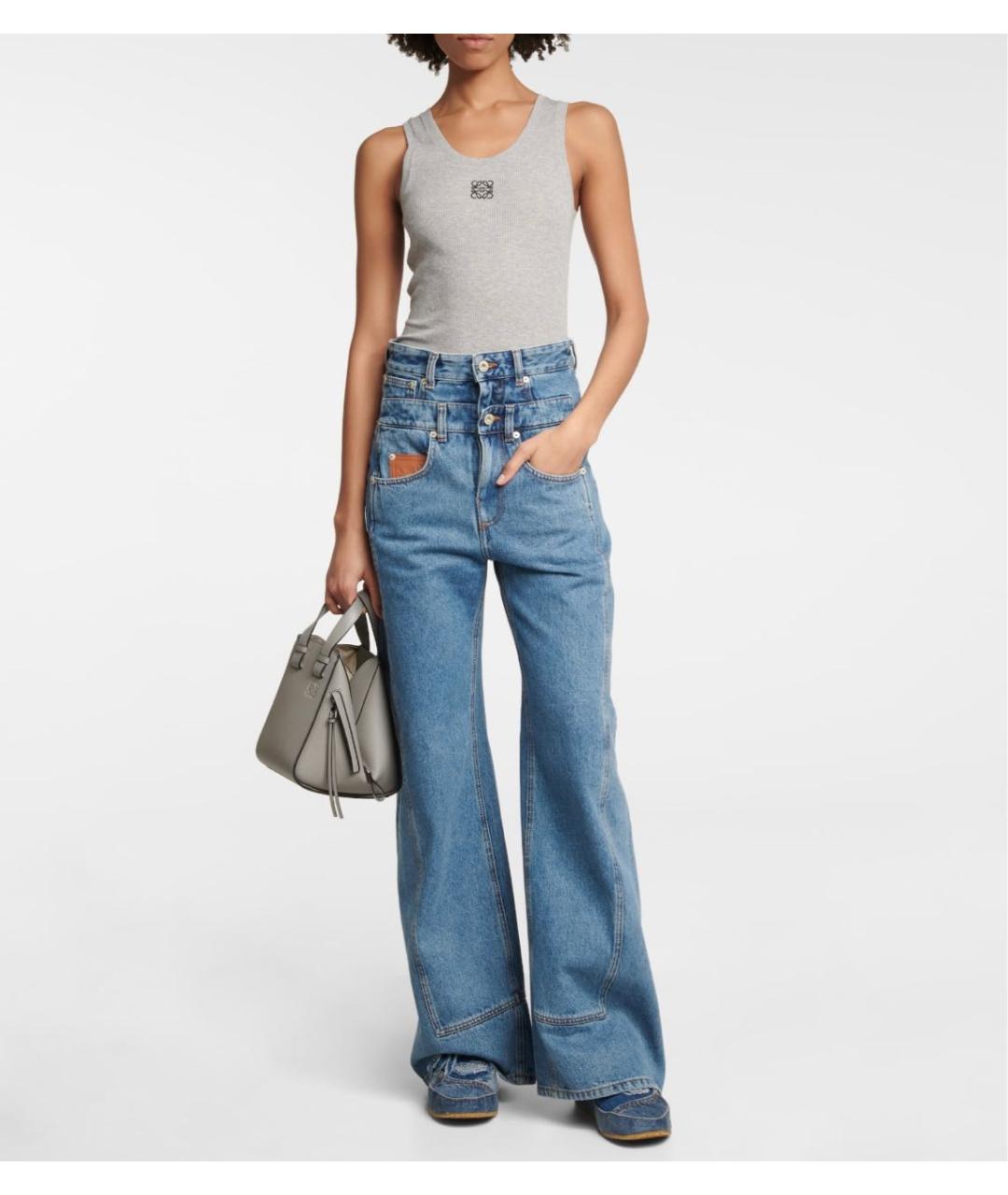 LOEWE Серая хлопковая майка, фото 2