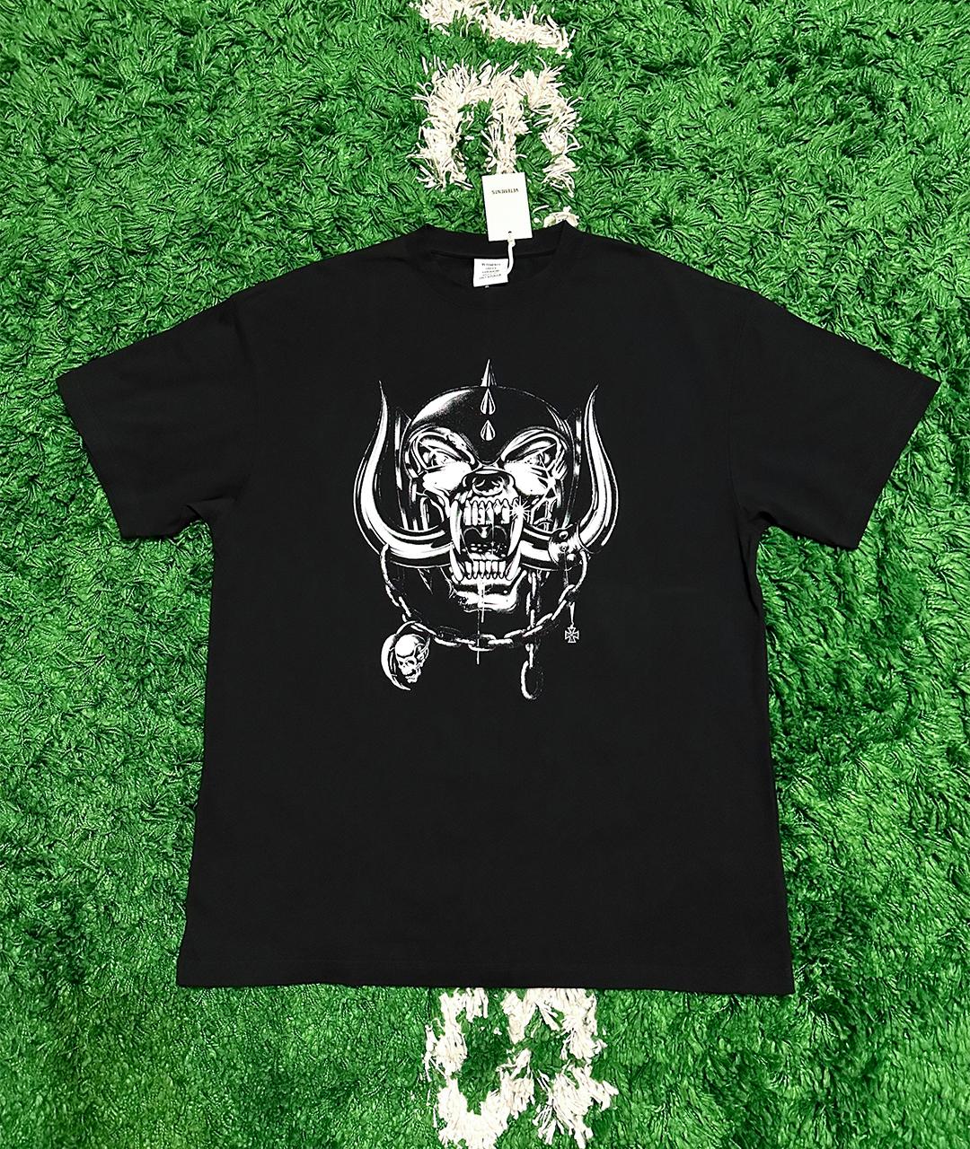 VETEMENTS Черная хлопковая футболка, фото 2