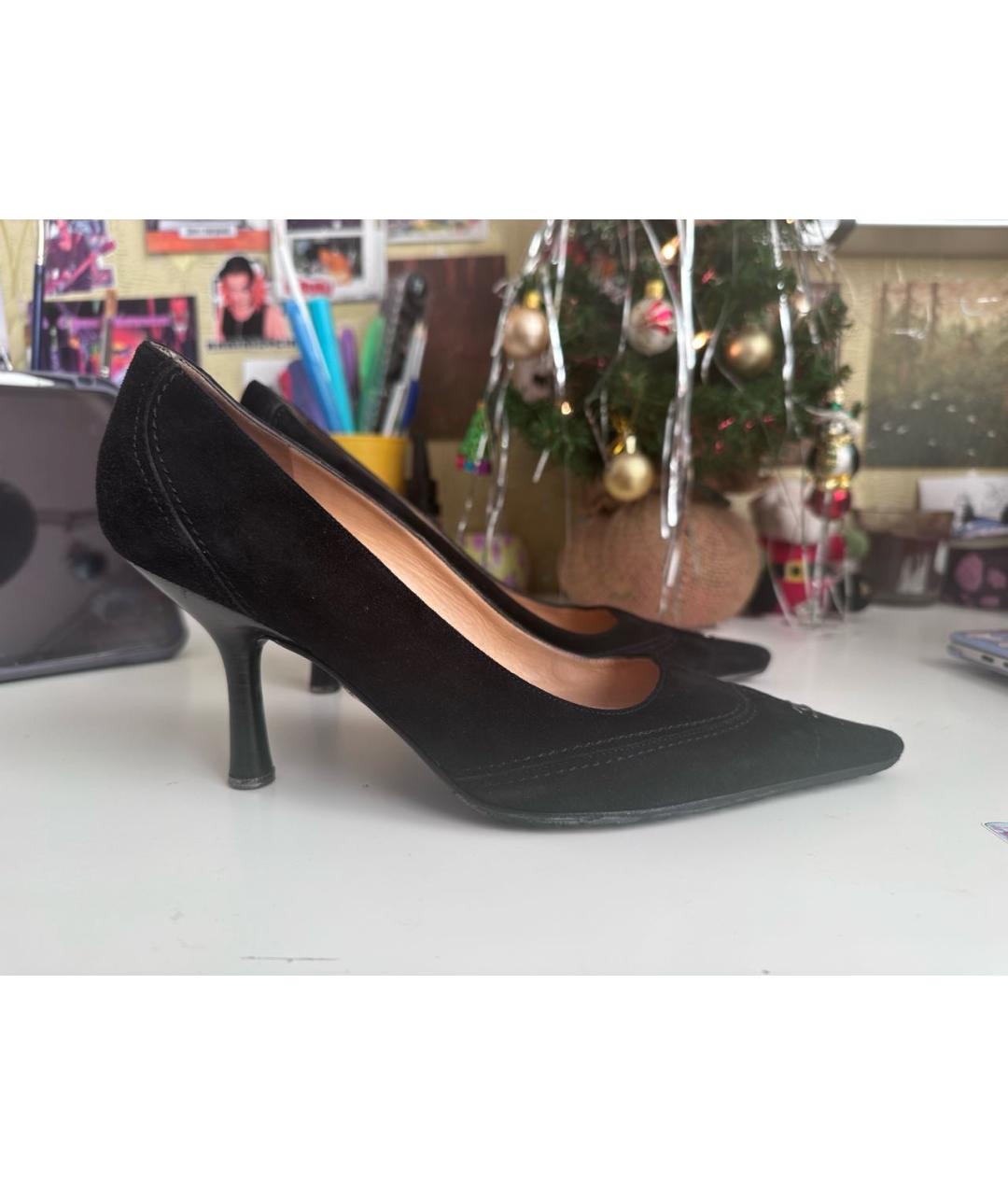 CHANEL PRE-OWNED Черные замшевые туфли, фото 9