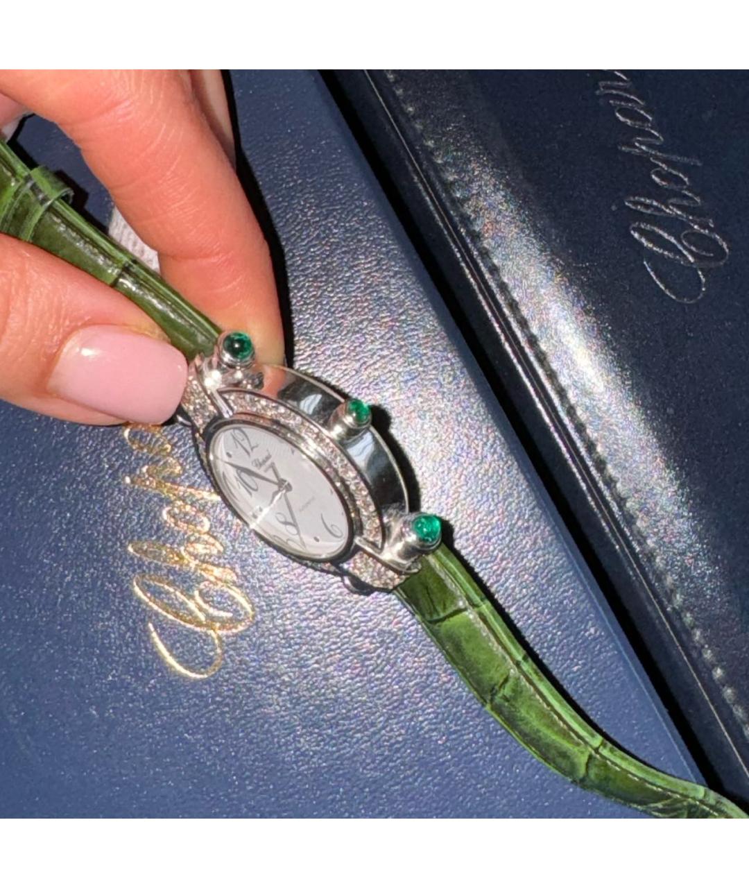 CHOPARD Зеленые часы из белого золота, фото 4