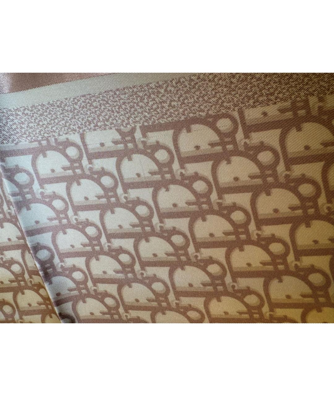 CHRISTIAN DIOR Розовый шелковый платок, фото 8