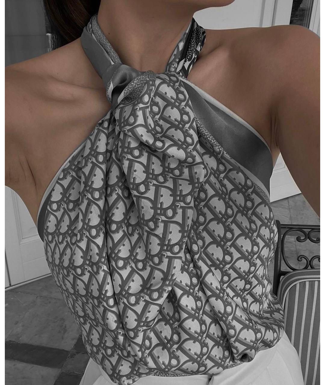 CHRISTIAN DIOR Розовый шелковый платок, фото 3