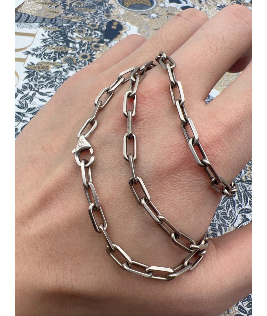 CARTIER Серебряная цепочка из белого золота, фото 2