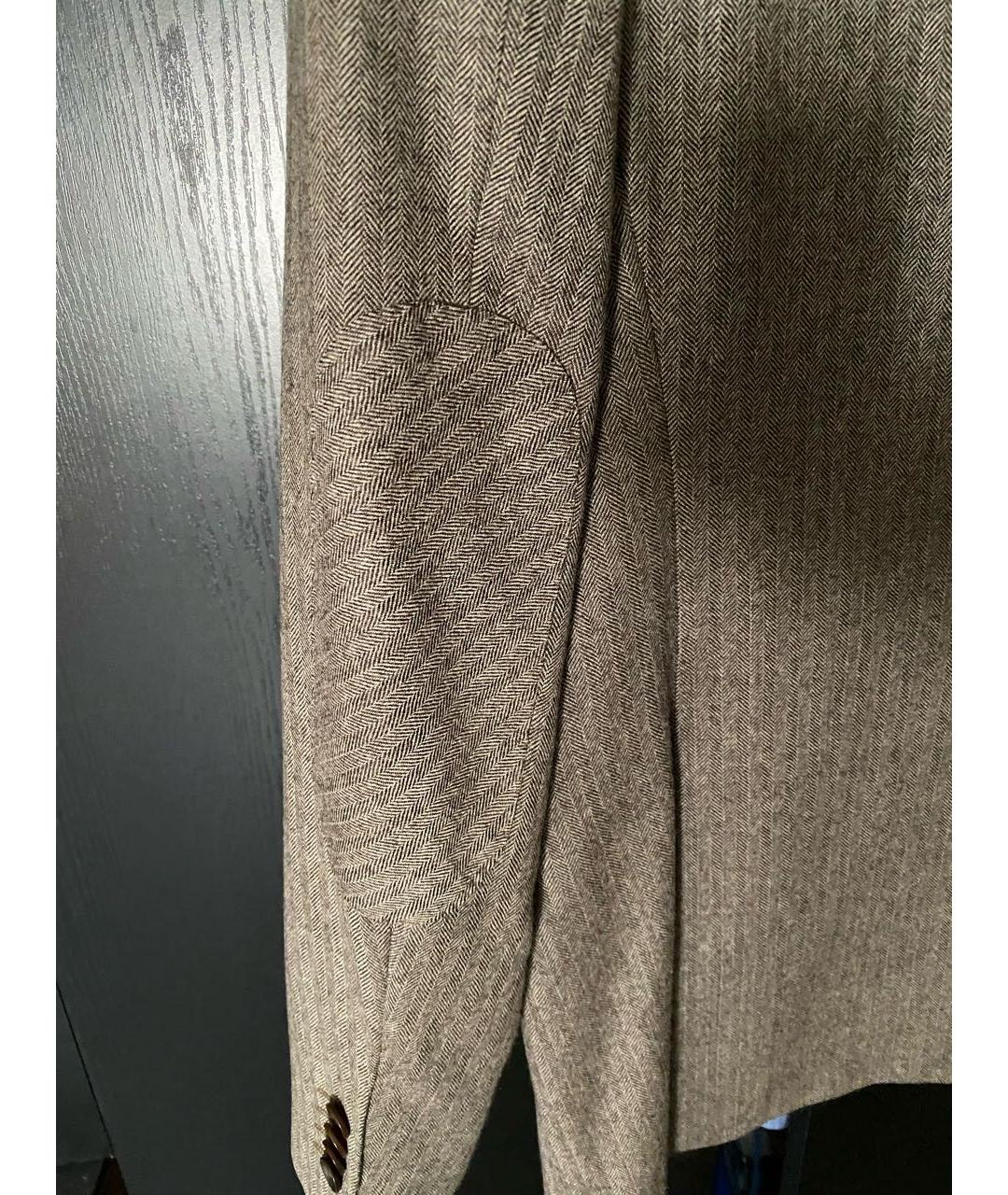 HUGO BOSS Коричневый шерстяной пиджак, фото 3