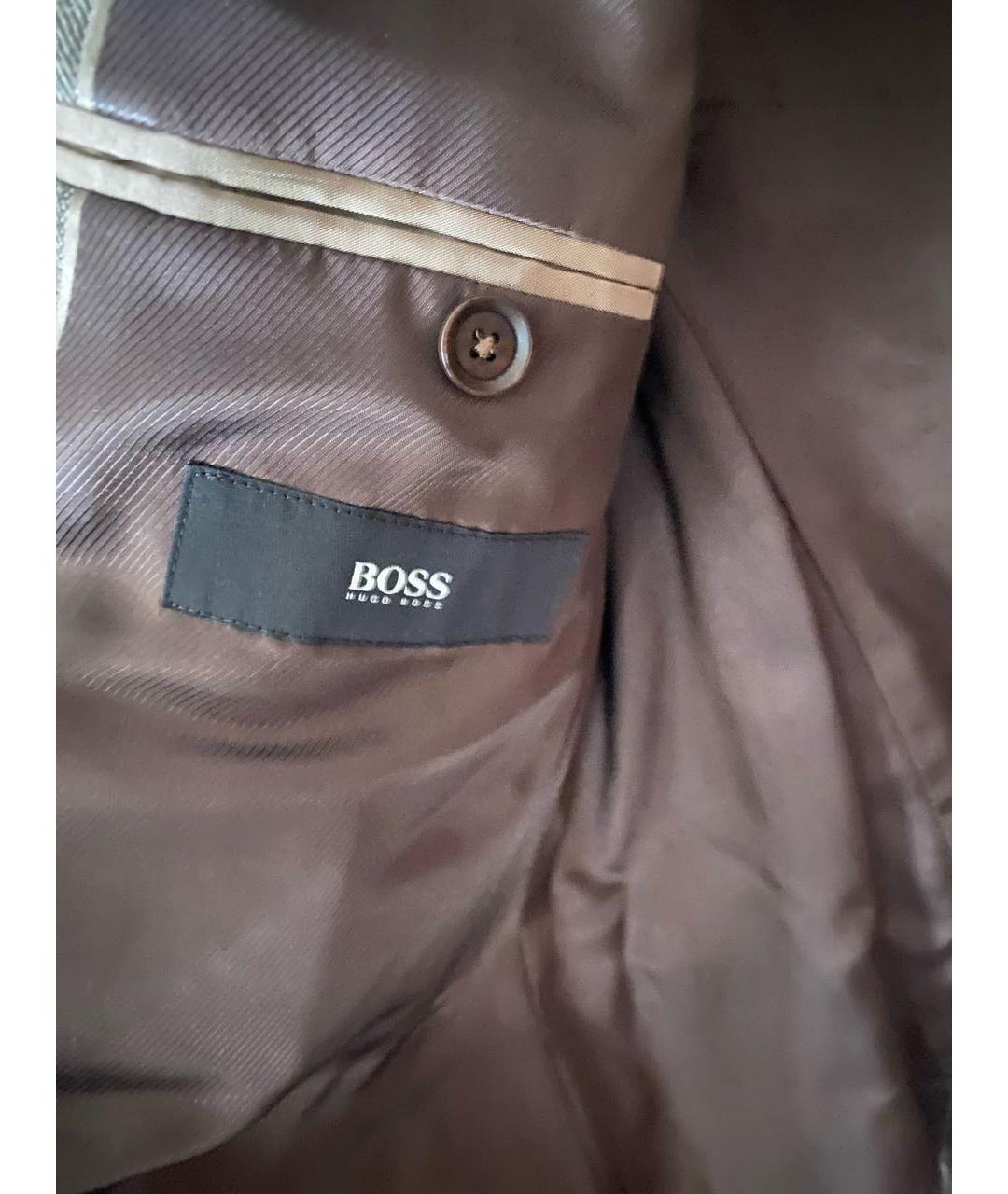 HUGO BOSS Коричневый шерстяной пиджак, фото 5