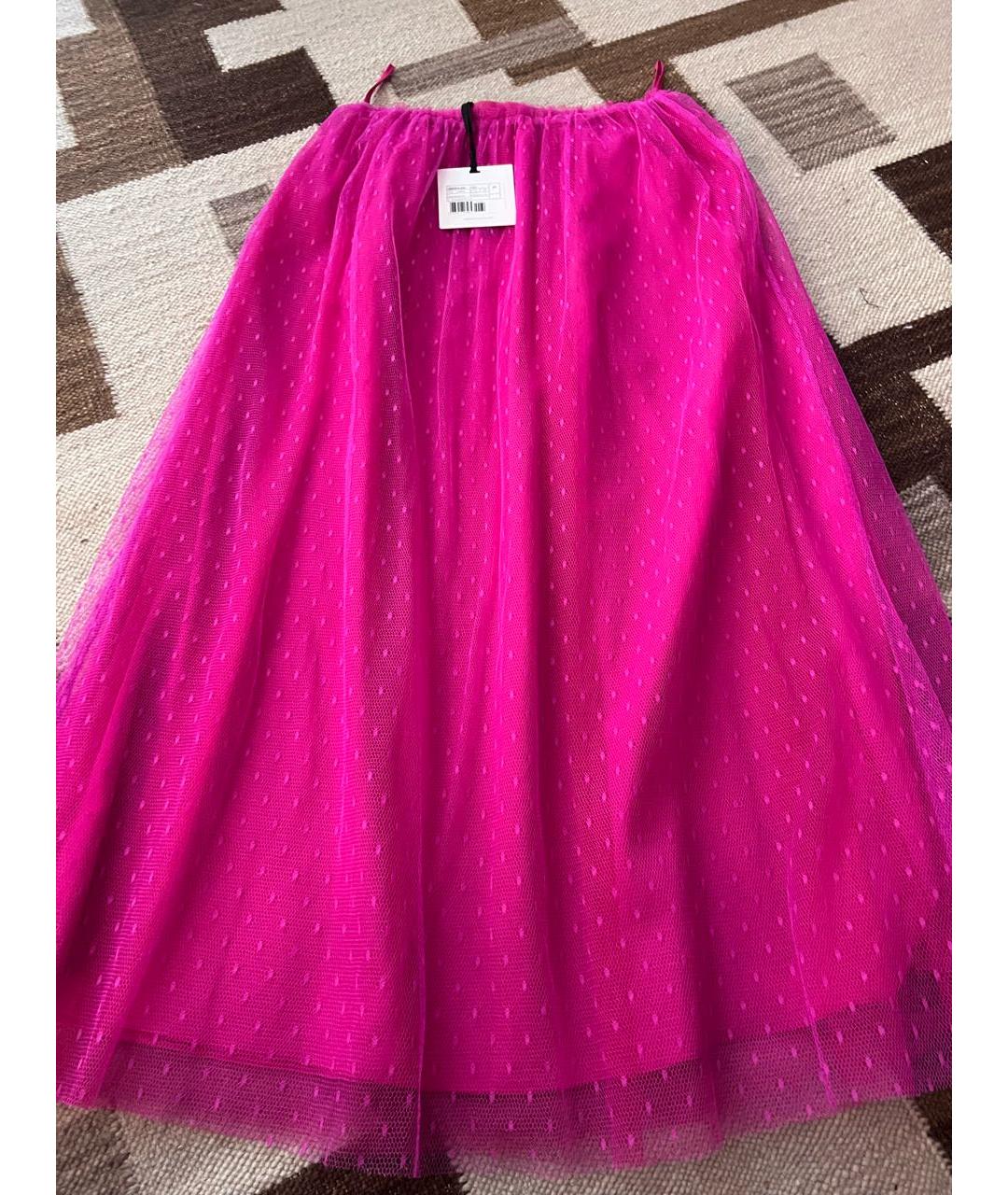 RED VALENTINO Фуксия юбка миди, фото 2
