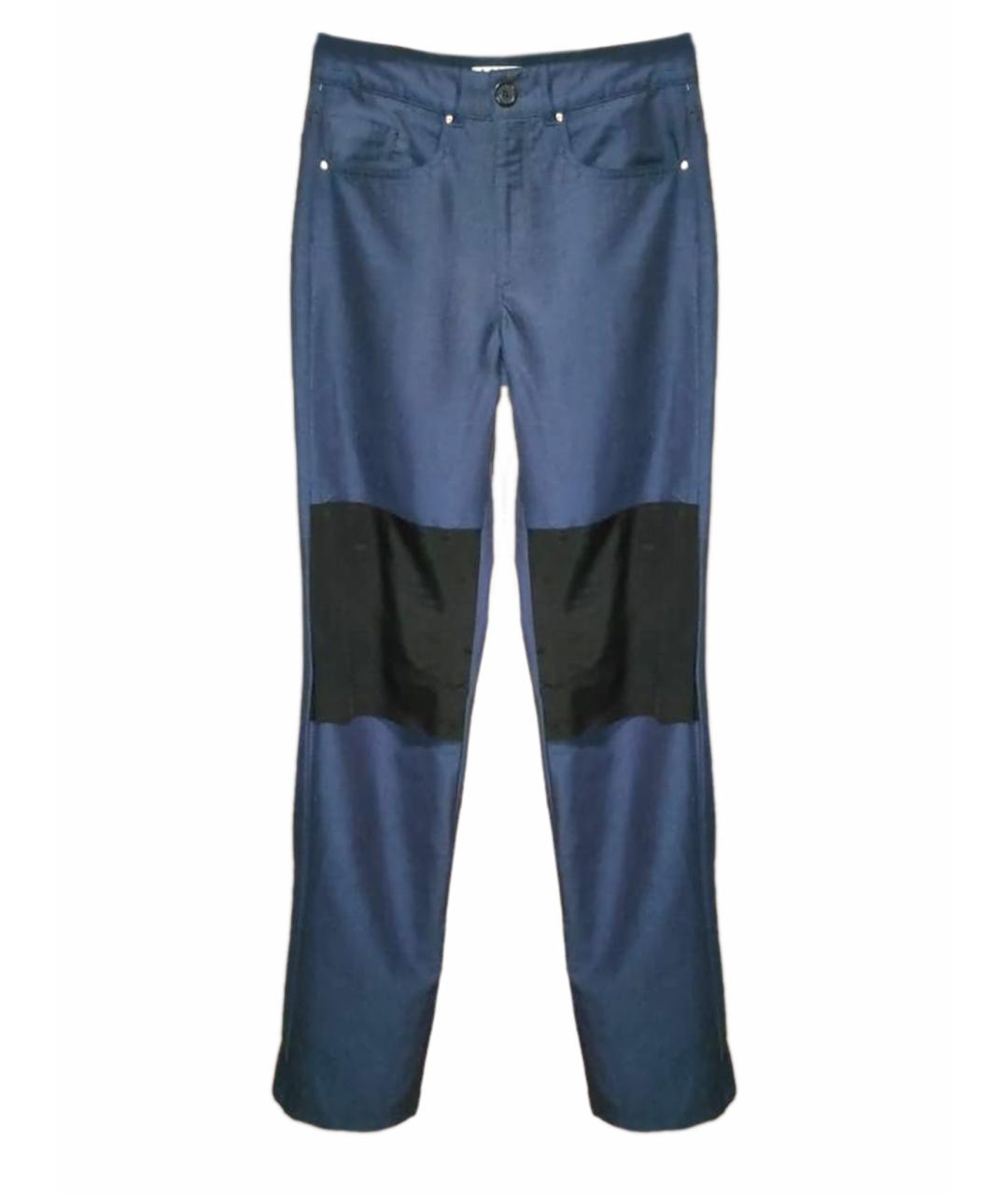 AALTO Темно-синие шерстяные прямые брюки, фото 1