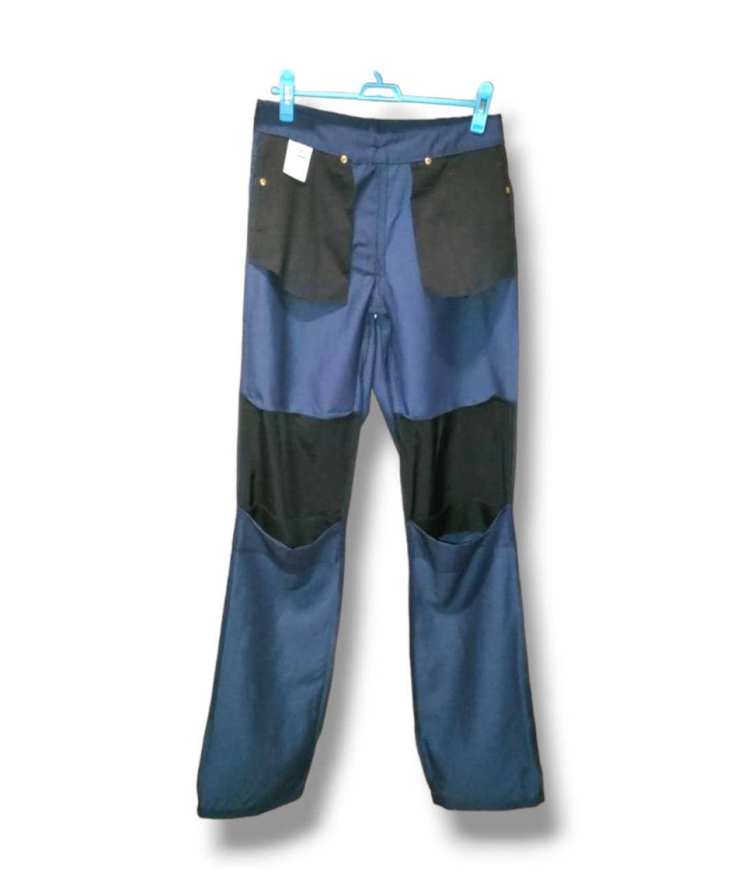 AALTO Темно-синие шерстяные прямые брюки, фото 3