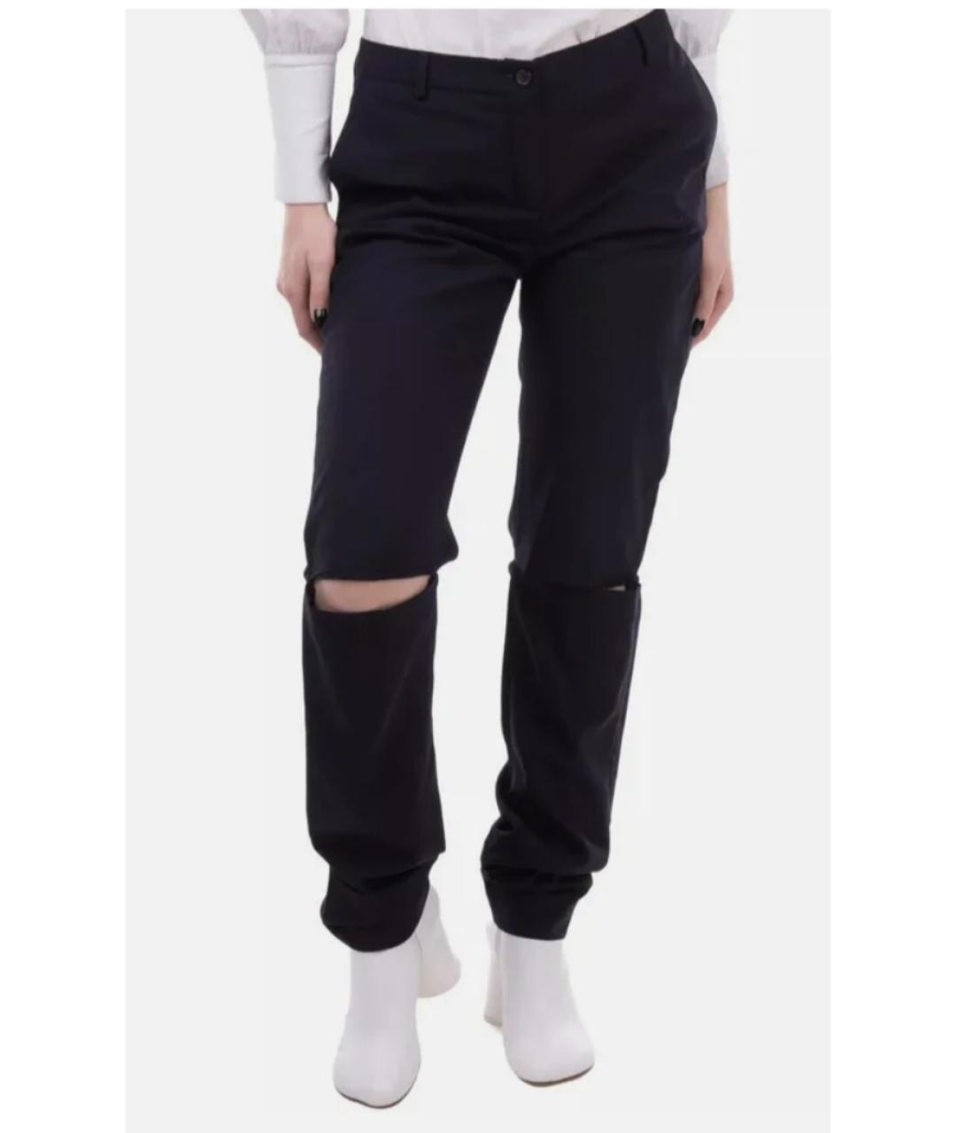 AALTO Темно-синие шерстяные прямые брюки, фото 6