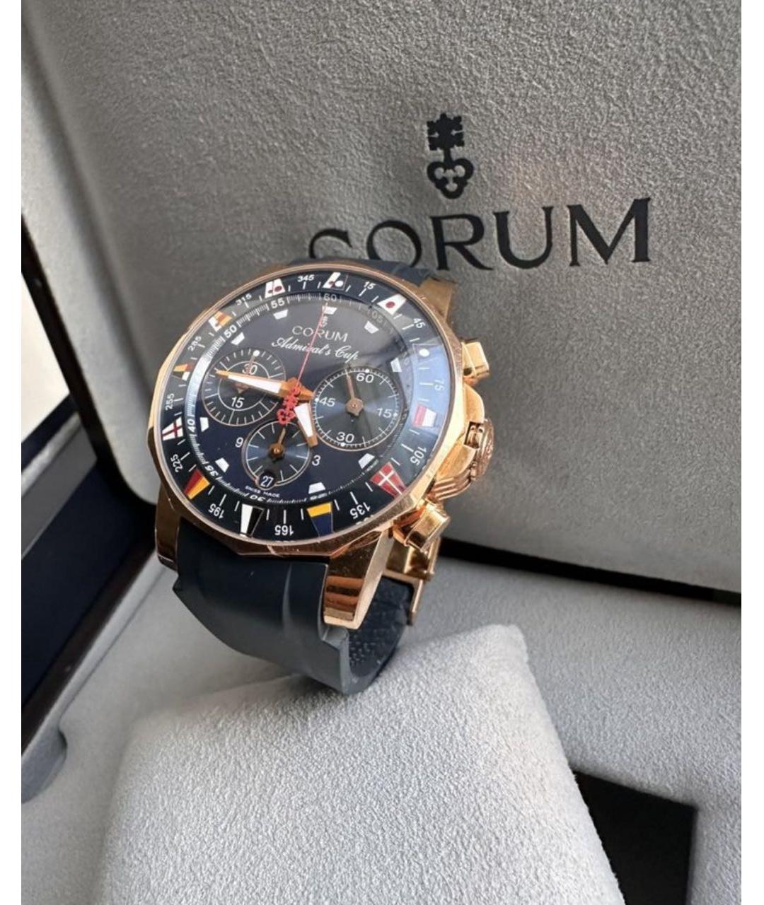 Corum Синие часы из розового золота, фото 2