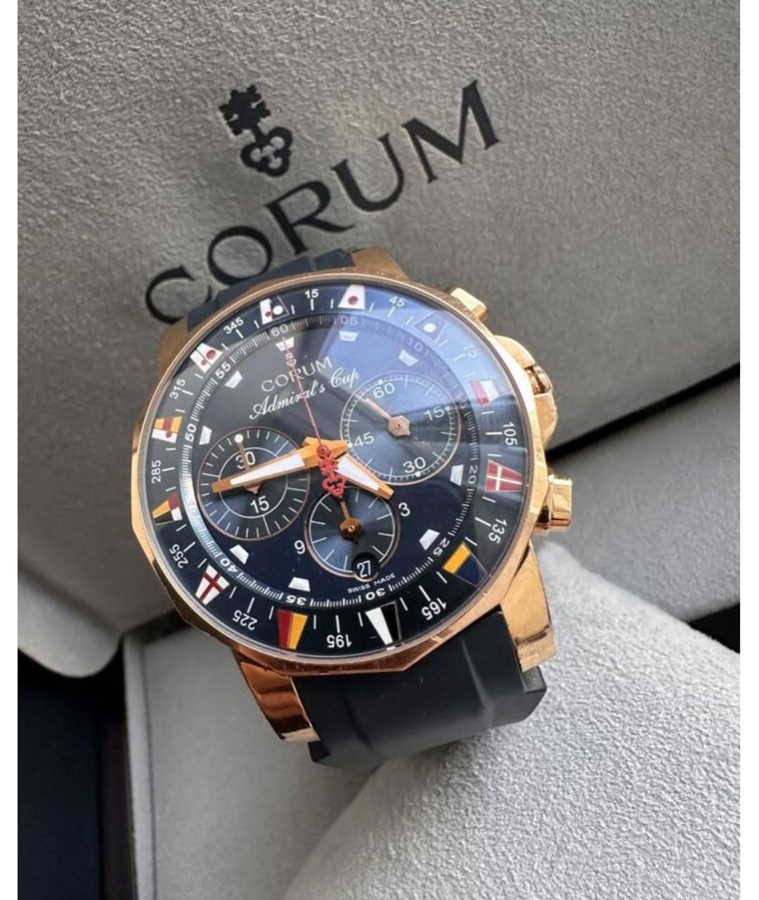 Corum Синие часы из розового золота, фото 7