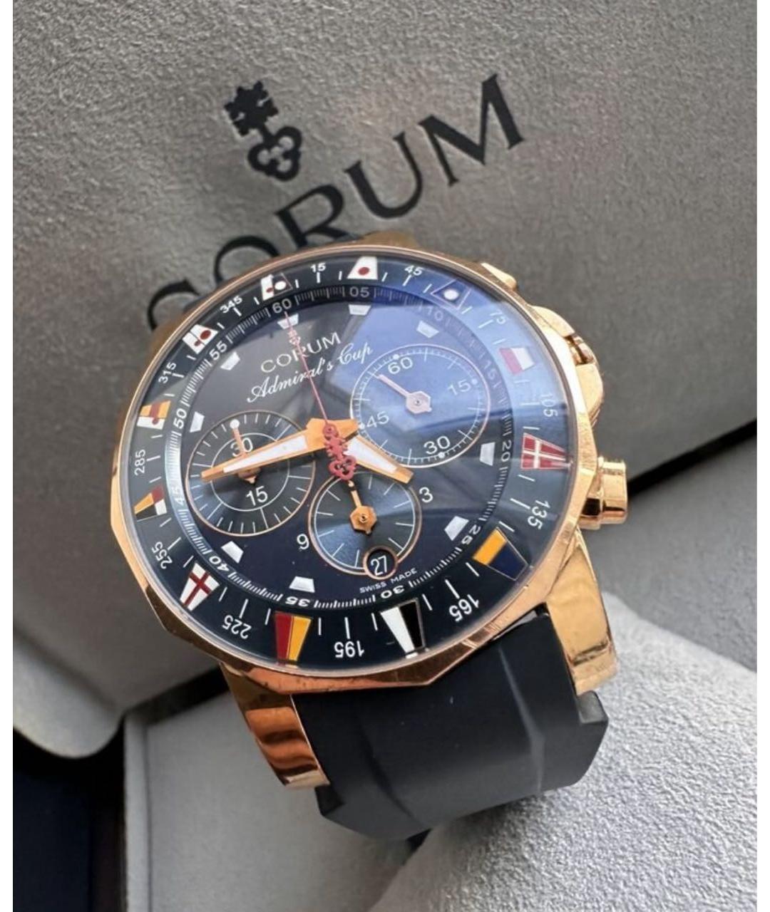 Corum Синие часы из розового золота, фото 6