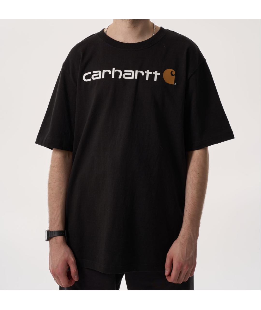 CARHARTT Черная хлопковая футболка, фото 4