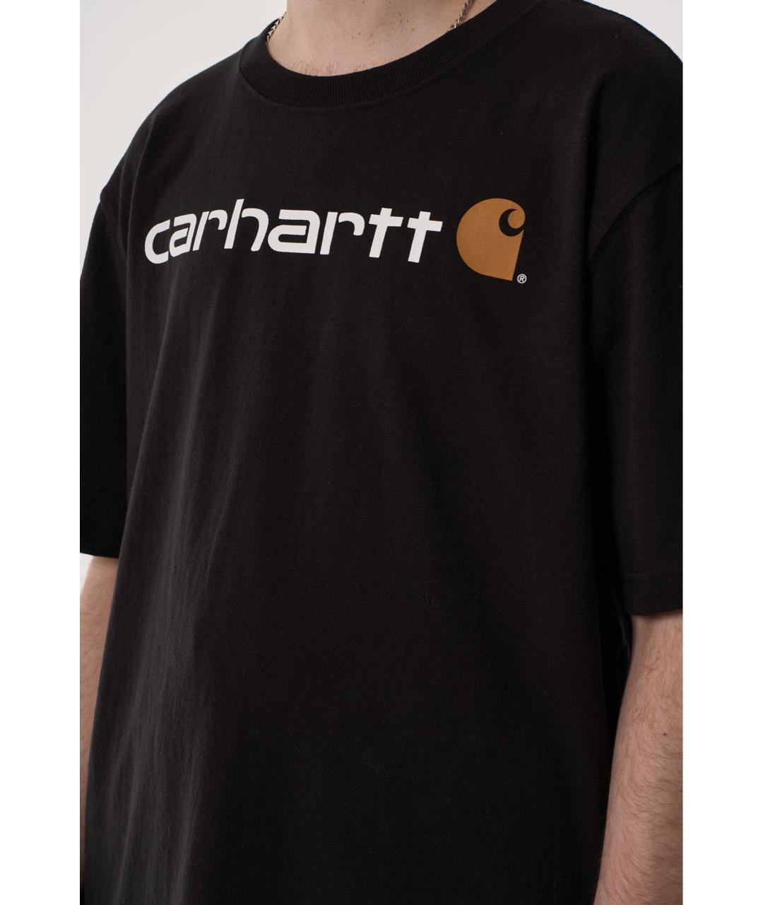 CARHARTT Черная хлопковая футболка, фото 5