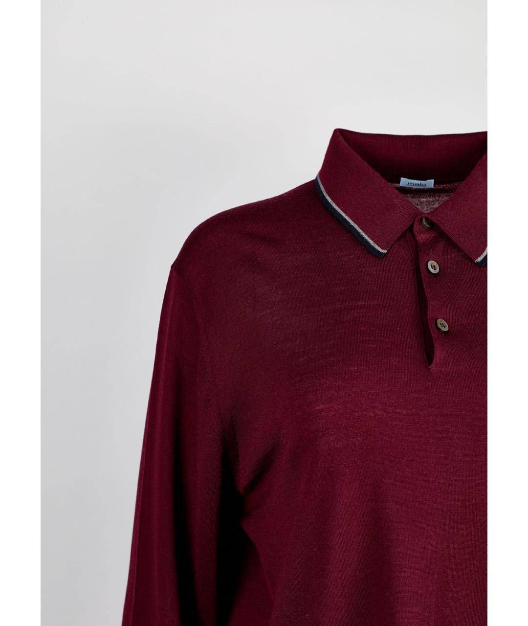 MALO Бордовый шерстяной джемпер / свитер, фото 2