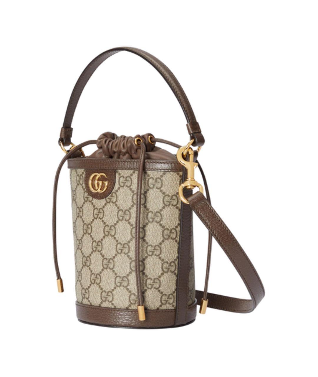 GUCCI Коричневая кожаная сумка с короткими ручками, фото 3