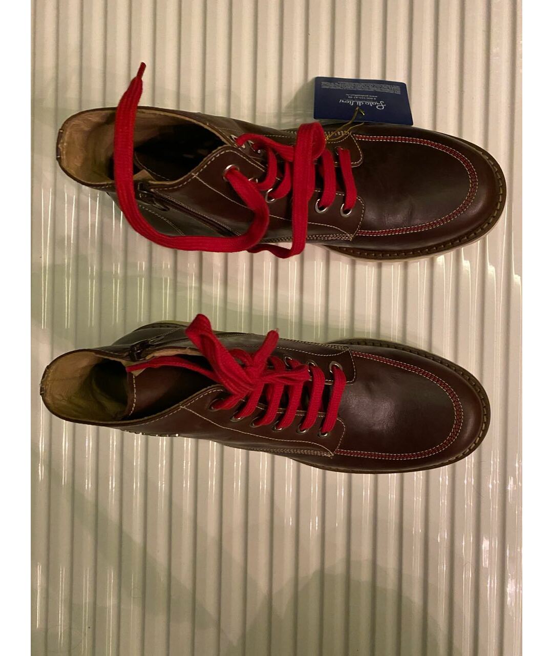DSQUARED2 Коричневые кожаные высокие ботинки, фото 3