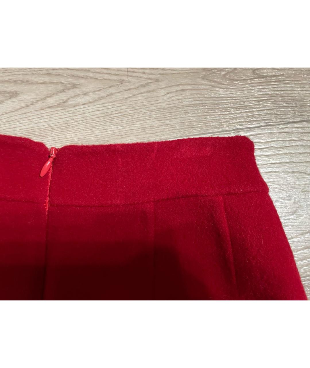 P.A.R.O.S.H. Красная шерстяная юбка мини, фото 6