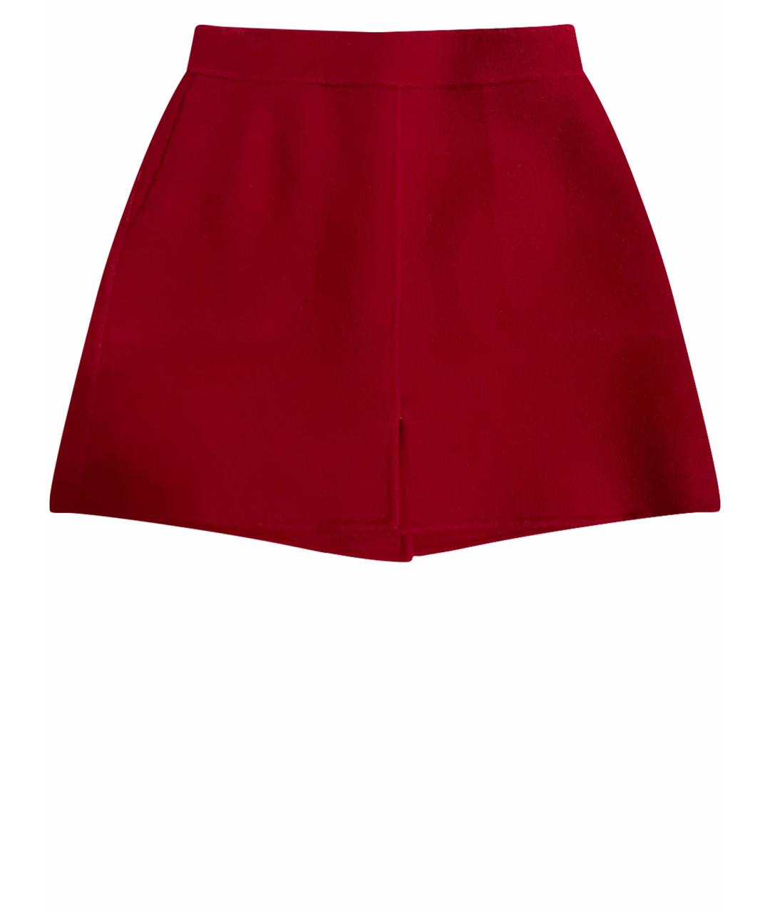 P.A.R.O.S.H. Красная шерстяная юбка мини, фото 1