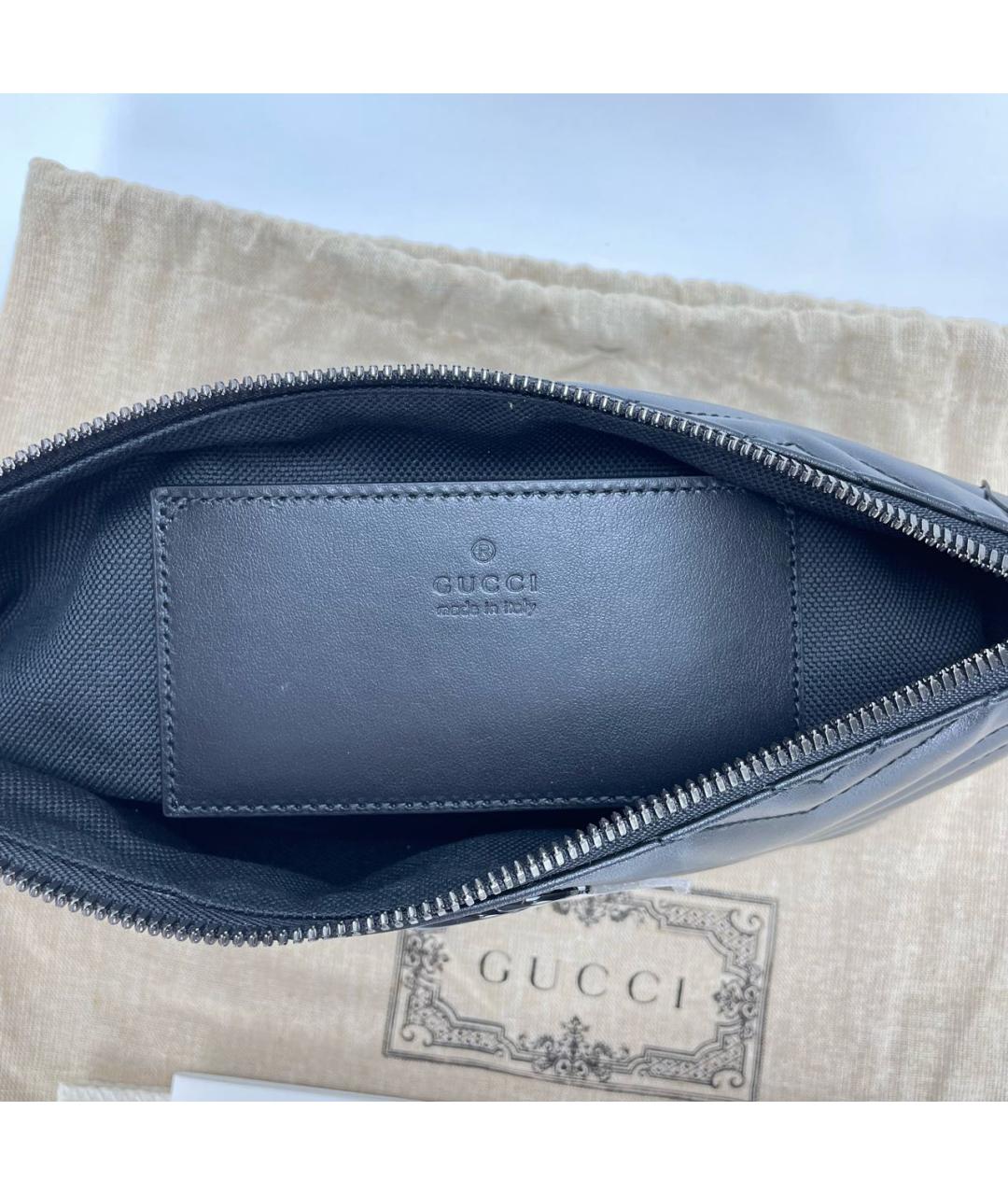 GUCCI Черная кожаная сумка с короткими ручками, фото 6