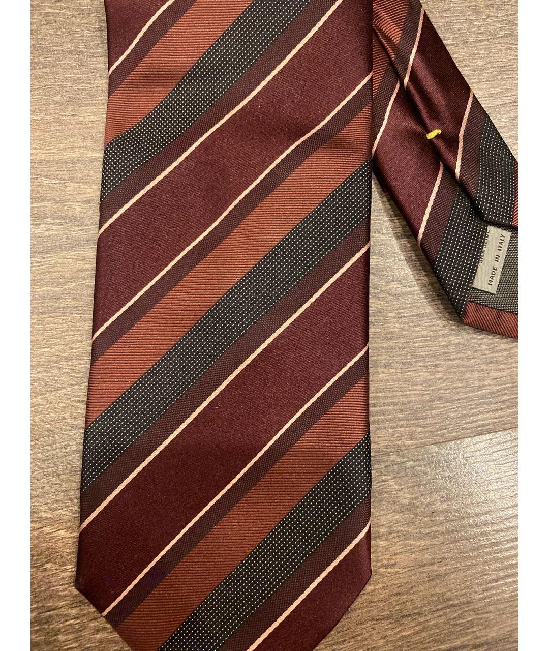 CANALI Бордовый шелковый галстук, фото 4