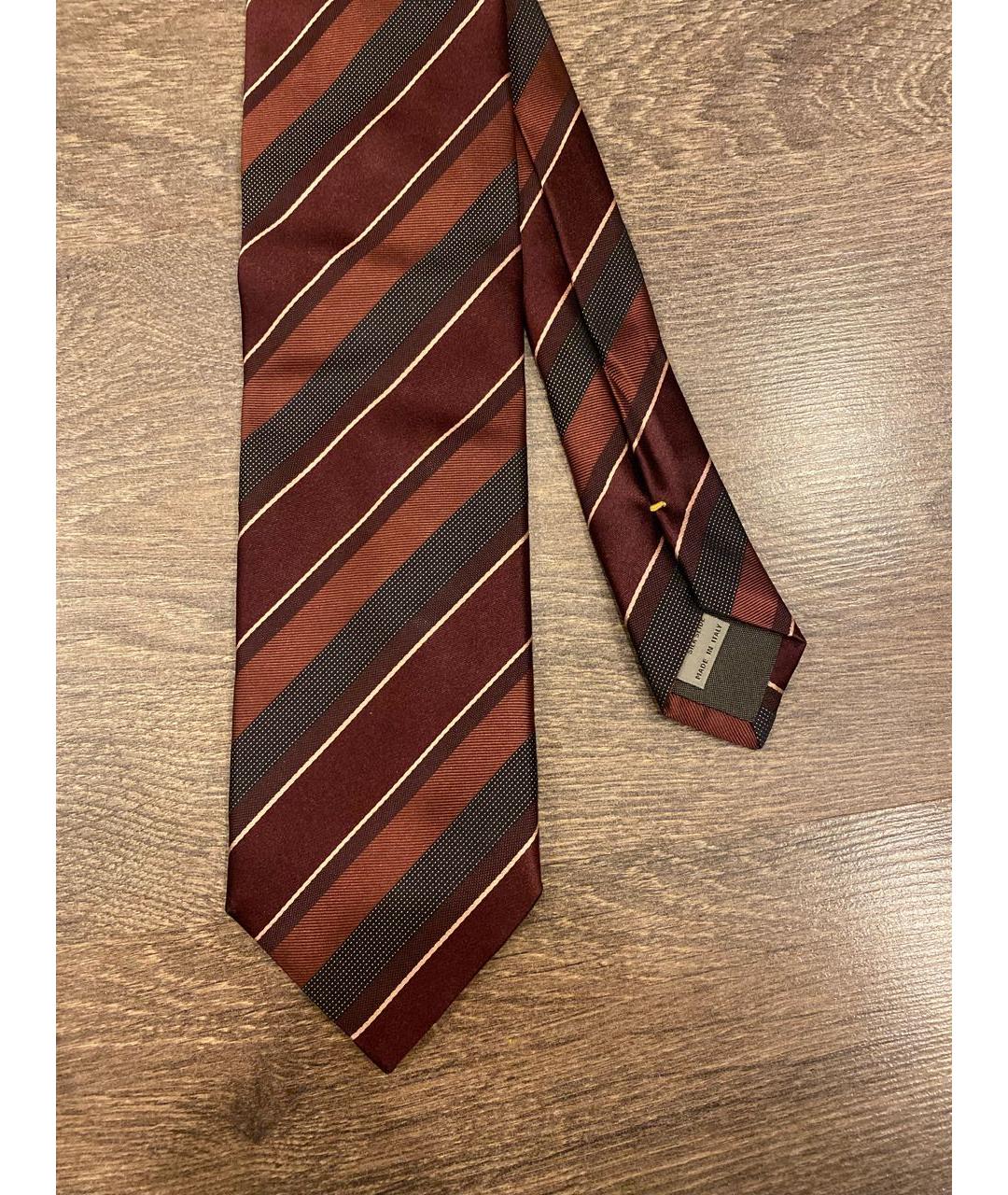 CANALI Бордовый шелковый галстук, фото 2