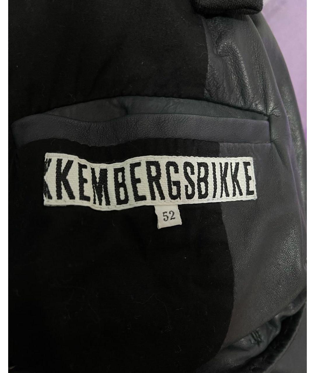 BIKKEMBERGS Темно-синяя кожаная куртка, фото 3