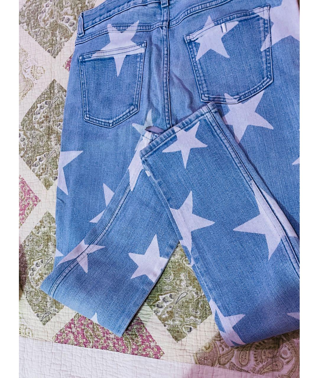 STELLA MCCARTNEY Голубые хлопко-эластановые джинсы слим, фото 7