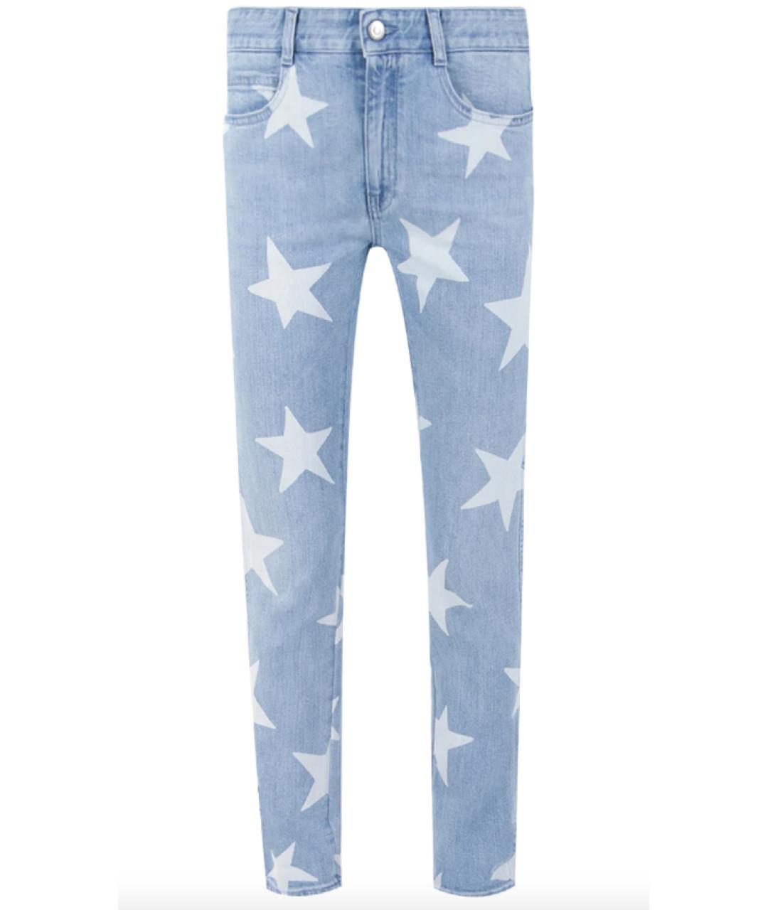 STELLA MCCARTNEY Голубые хлопко-эластановые джинсы слим, фото 10