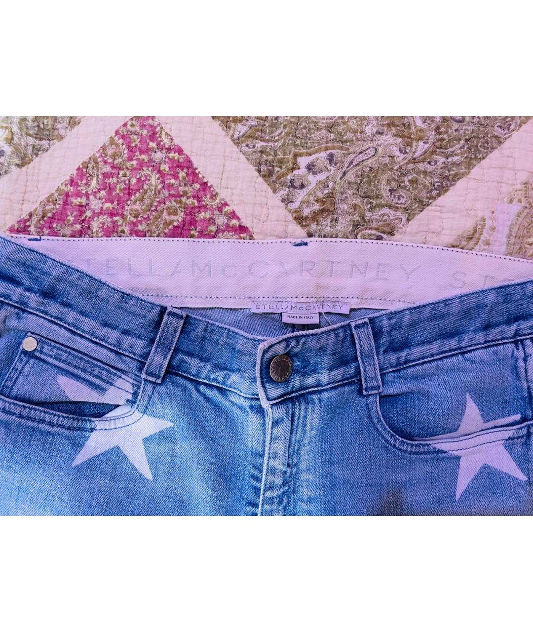 STELLA MCCARTNEY Голубые хлопко-эластановые джинсы слим, фото 4