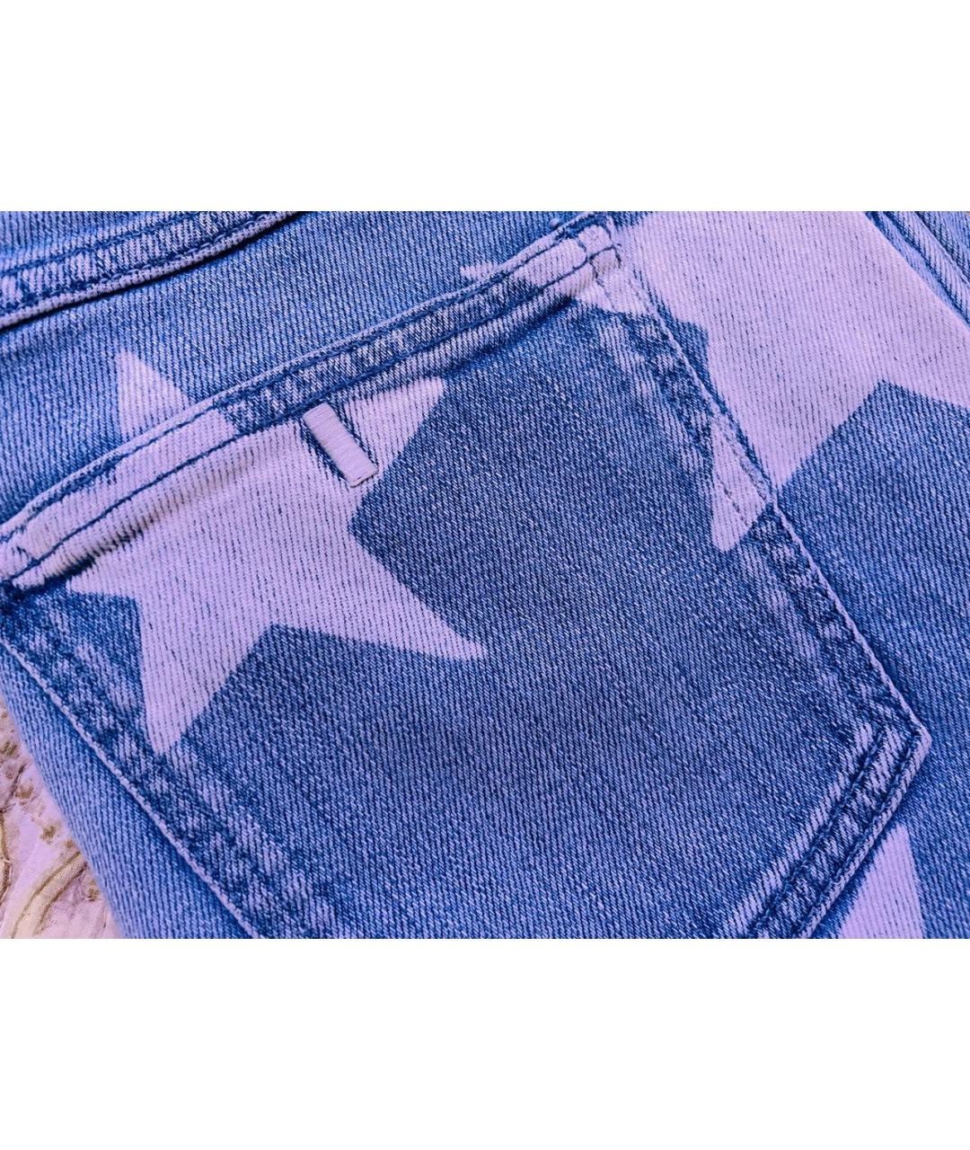 STELLA MCCARTNEY Голубые хлопко-эластановые джинсы слим, фото 9