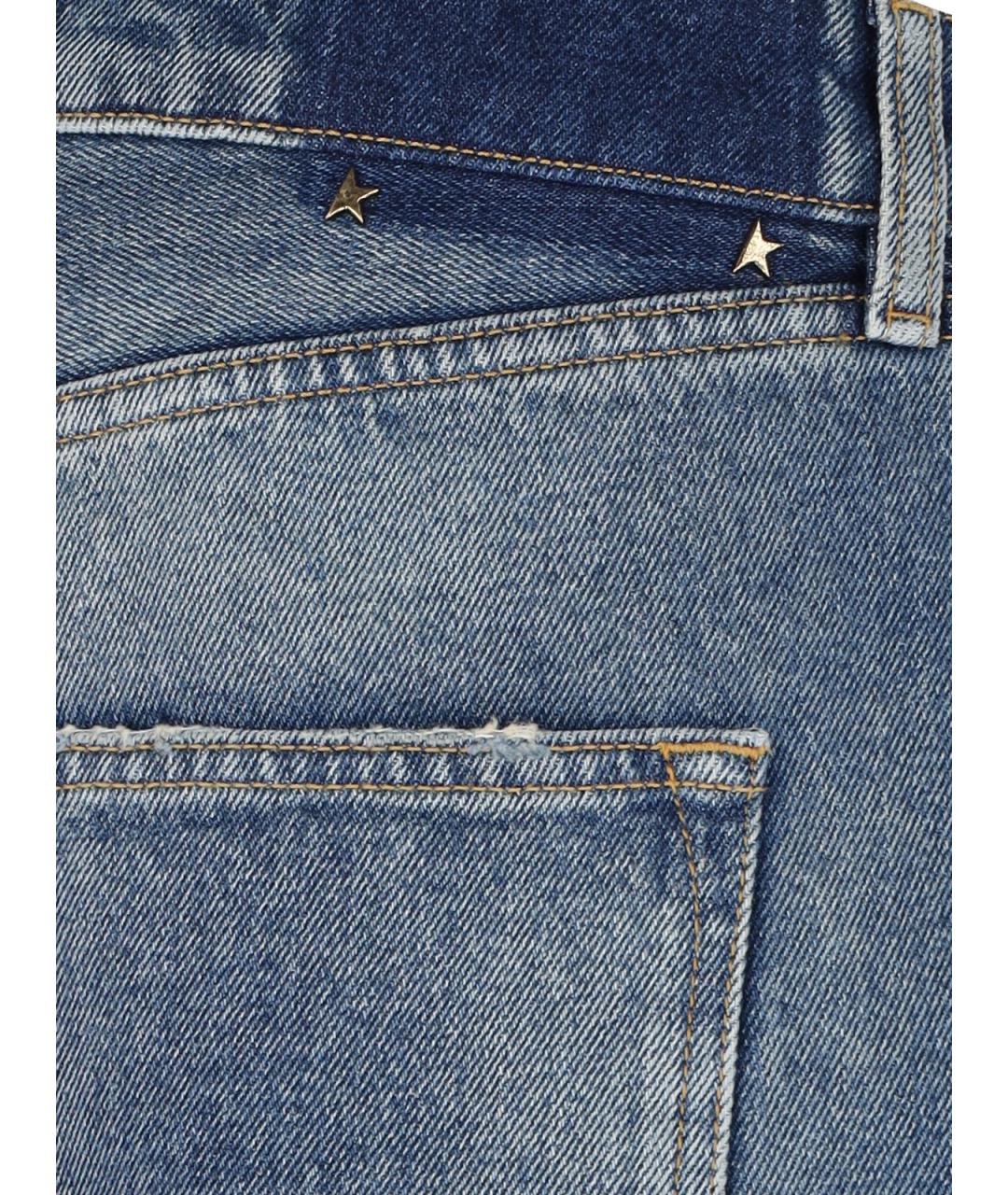 GOLDEN GOOSE DELUXE BRAND Синие прямые джинсы, фото 5