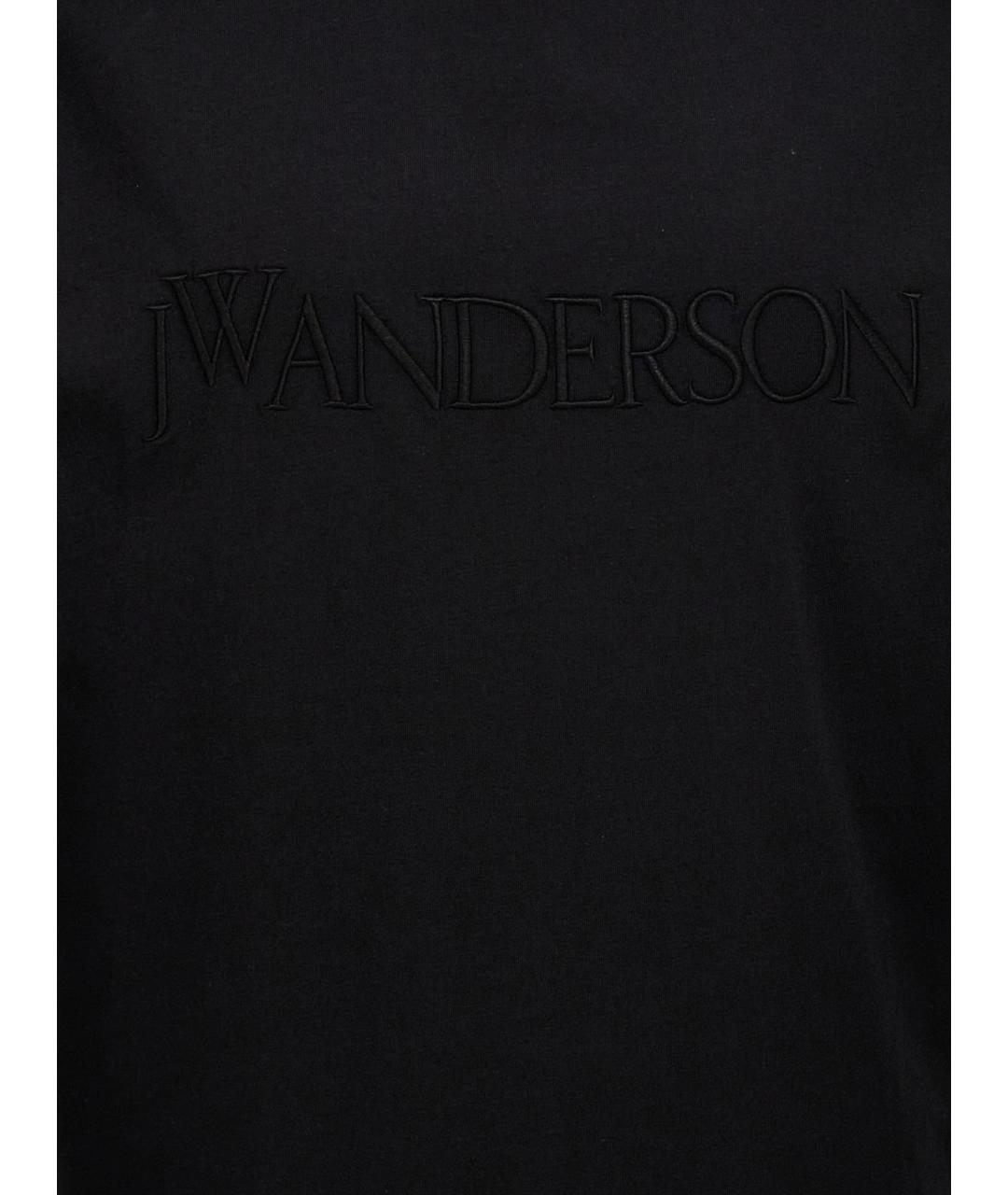 J.W.ANDERSON Черная хлопковая футболка, фото 4