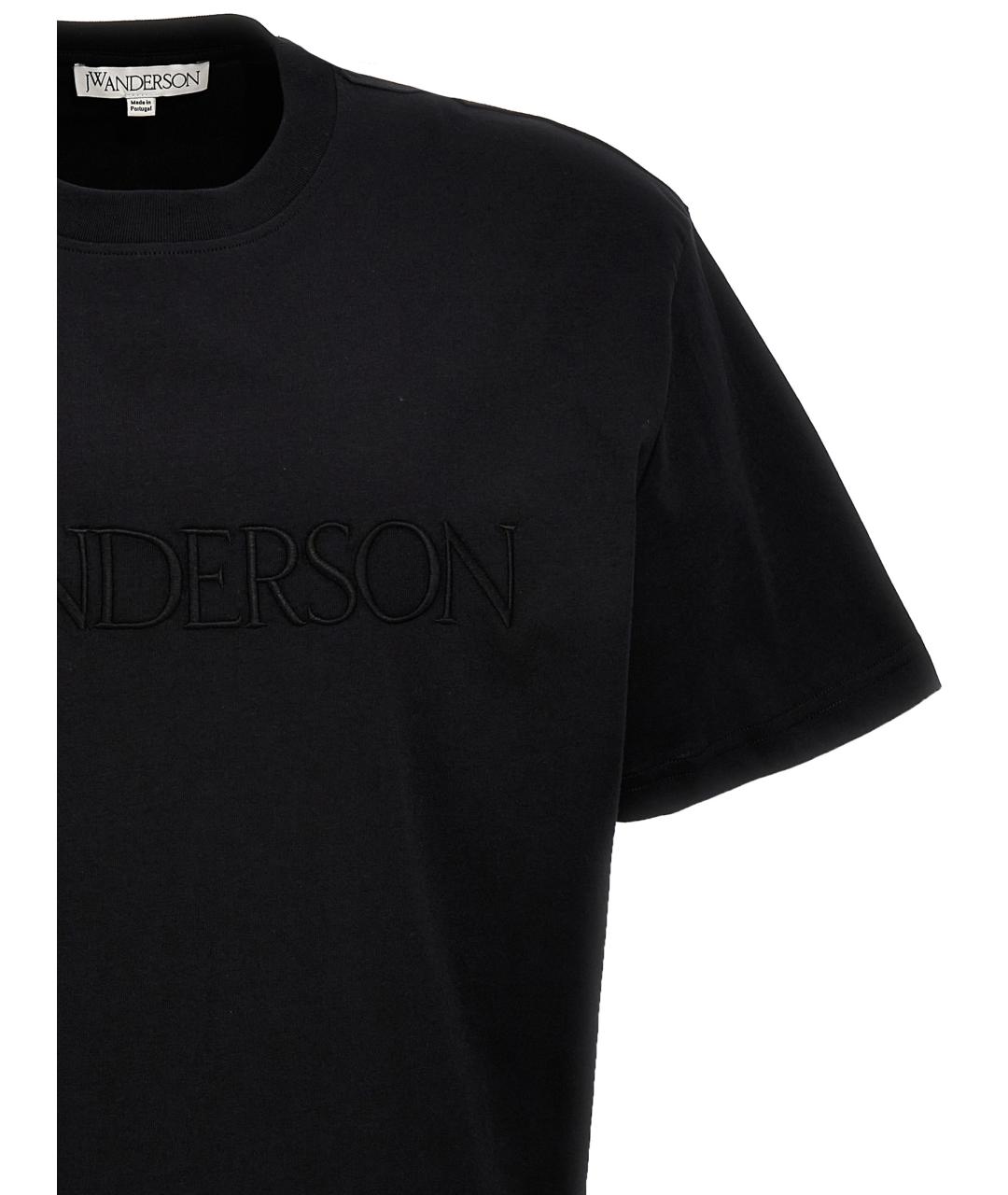 J.W.ANDERSON Черная хлопковая футболка, фото 3