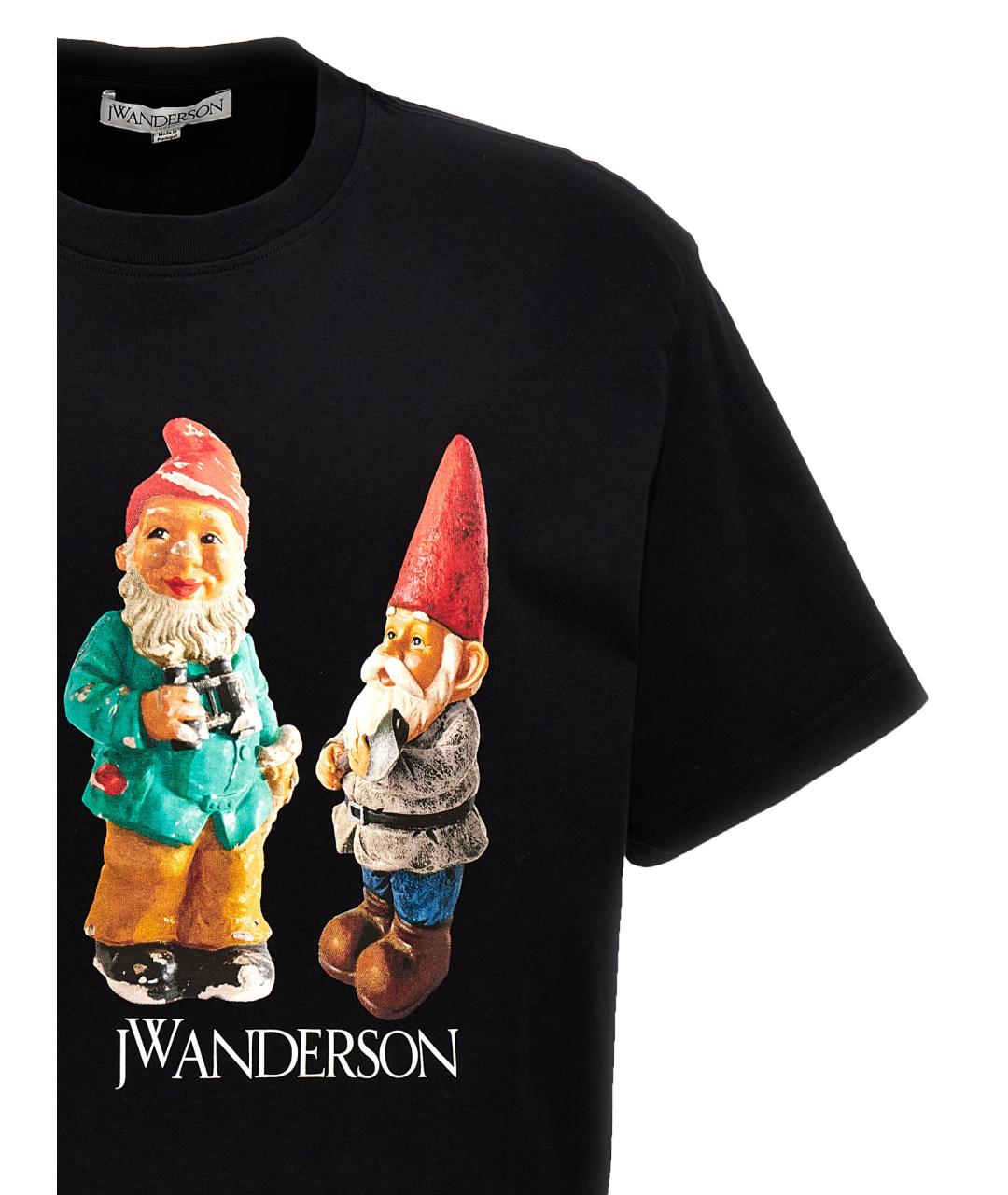 J.W.ANDERSON Черная хлопковая футболка, фото 3