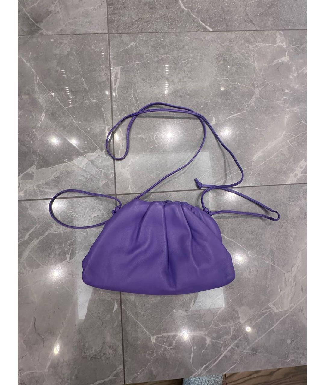 BOTTEGA VENETA Фиолетовая кожаная сумка через плечо, фото 3