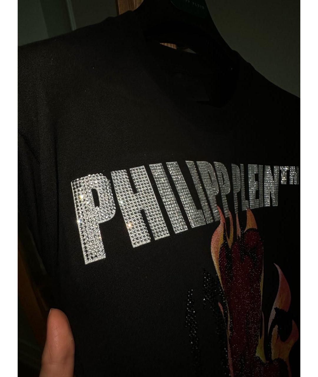 PHILIPP PLEIN Черная хлопковая футболка, фото 7