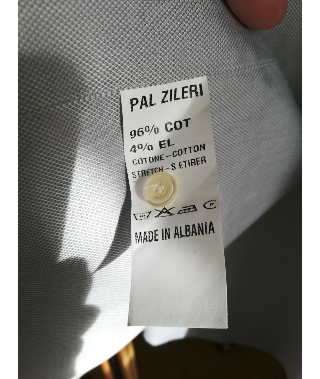 PAL ZILERI Голубая хлопковая классическая рубашка, фото 5