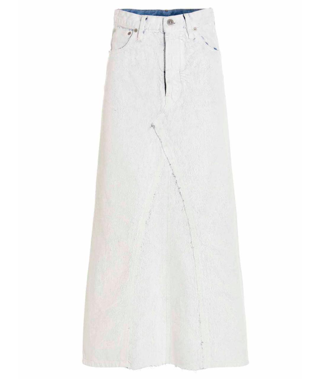 MAISON MARGIELA Белая хлопковая юбка макси, фото 1