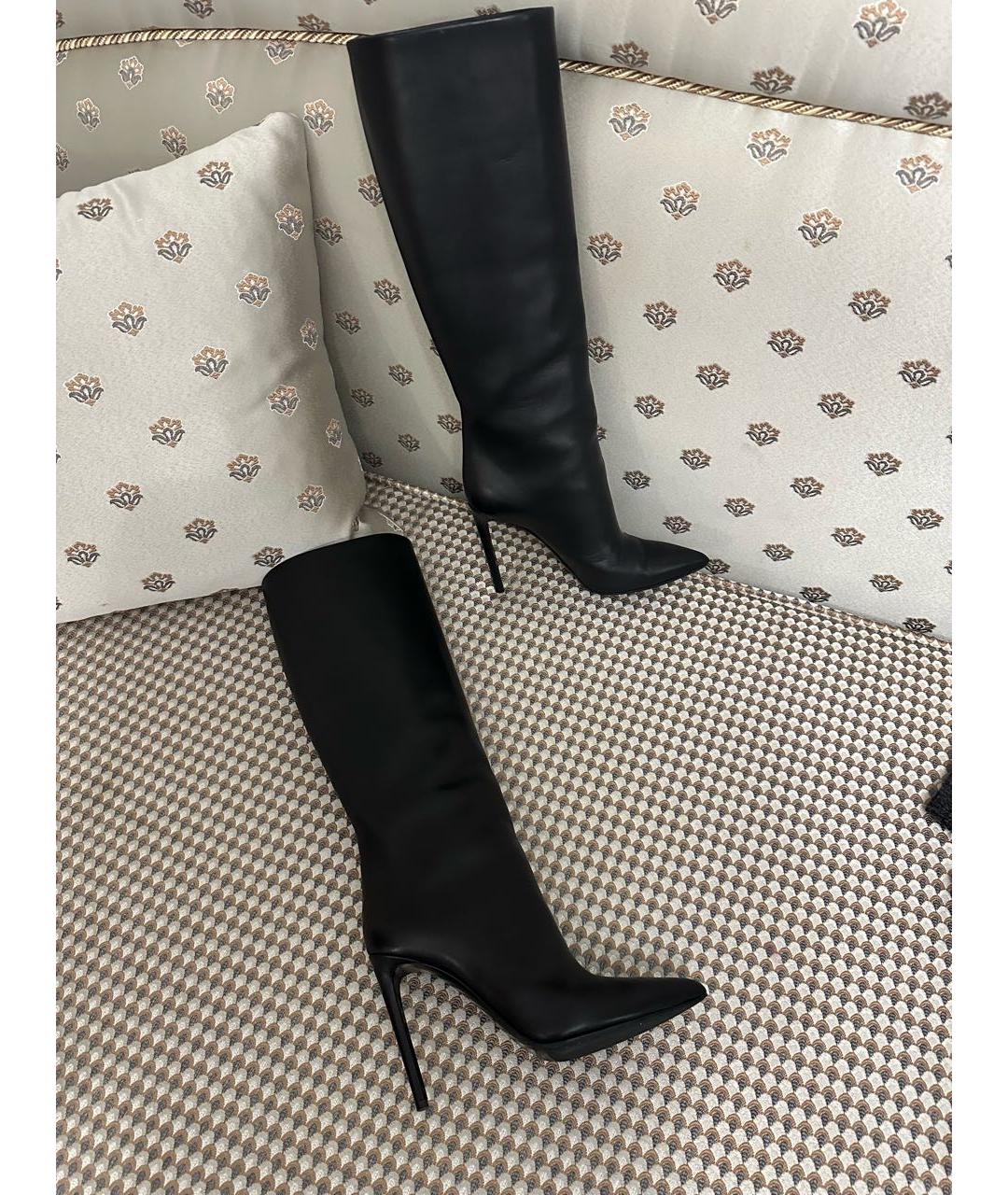 BALENCIAGA Черные кожаные сапоги, фото 5