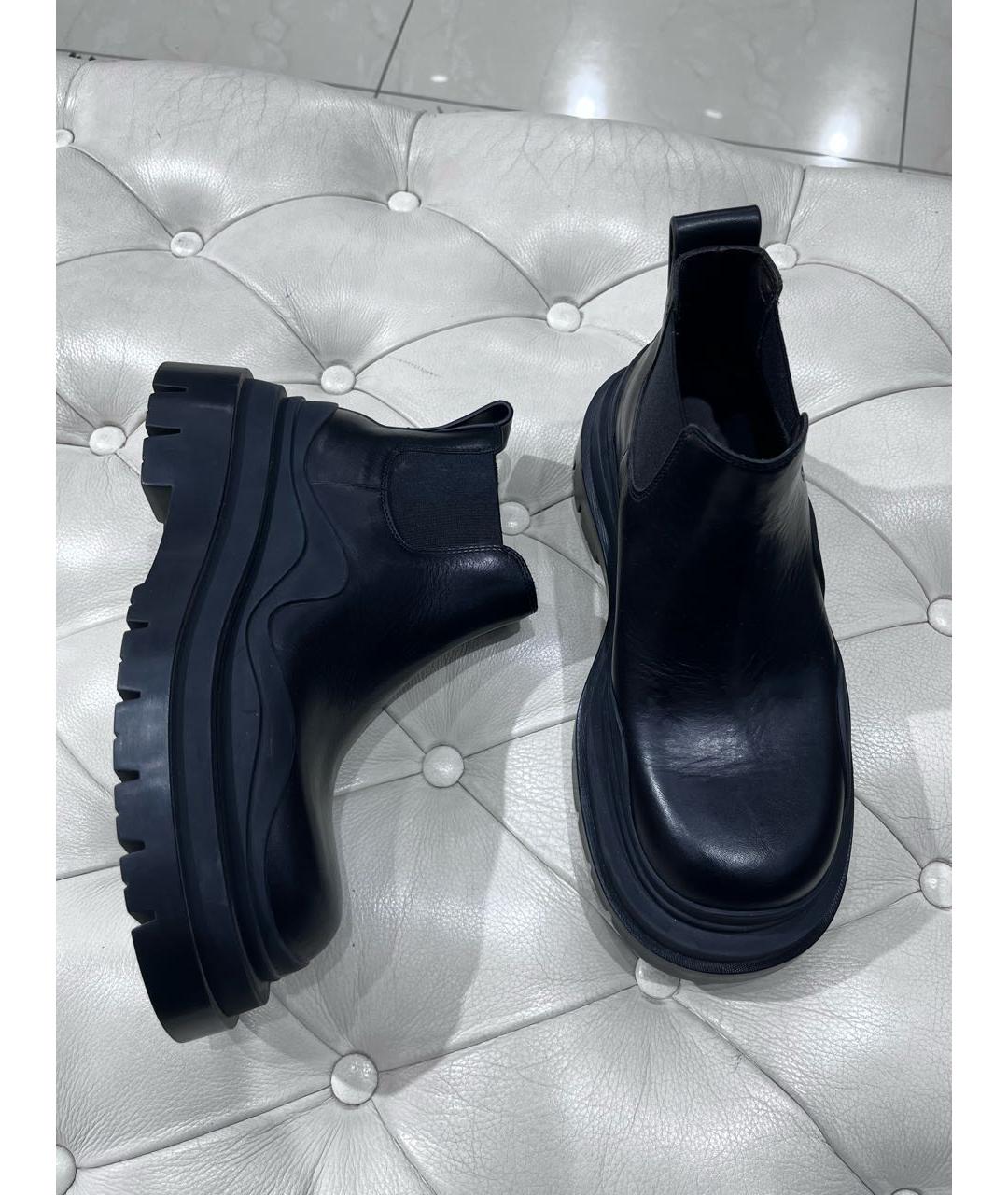 BOTTEGA VENETA Черные кожаные ботинки, фото 4