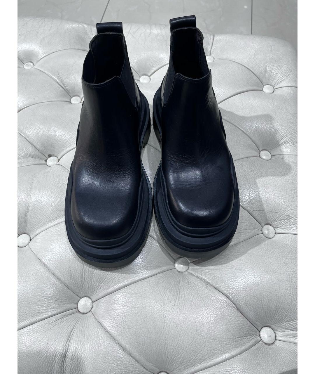 BOTTEGA VENETA Черные кожаные ботинки, фото 2
