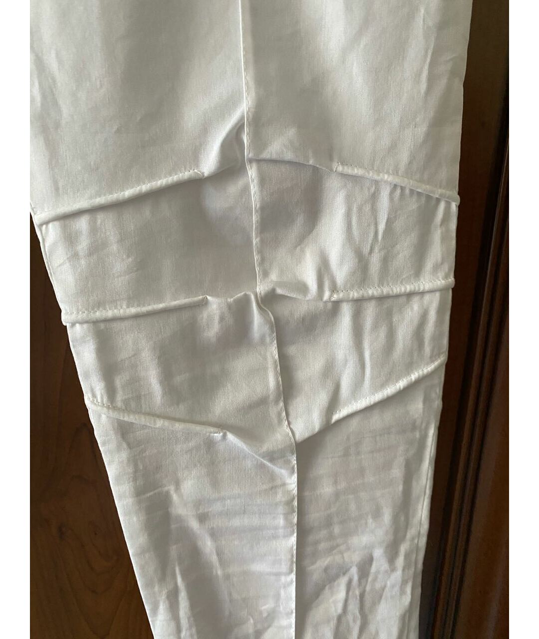 FABI Белые хлопко-эластановые брюки узкие, фото 3