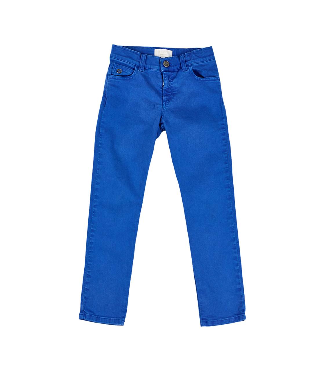 GUCCI Синие хлопковые брюки и шорты, фото 1