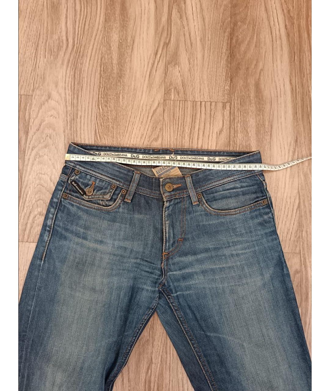 DOLCE&GABBANA Синие хлопковые джинсы скинни, фото 8