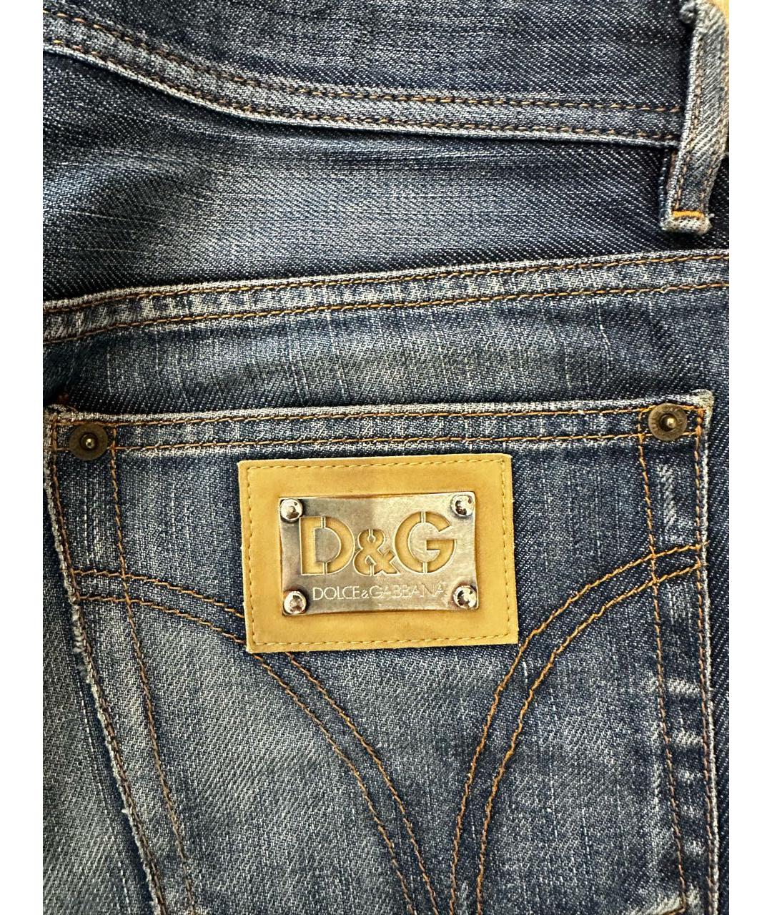 DOLCE&GABBANA Синие хлопковые джинсы скинни, фото 3