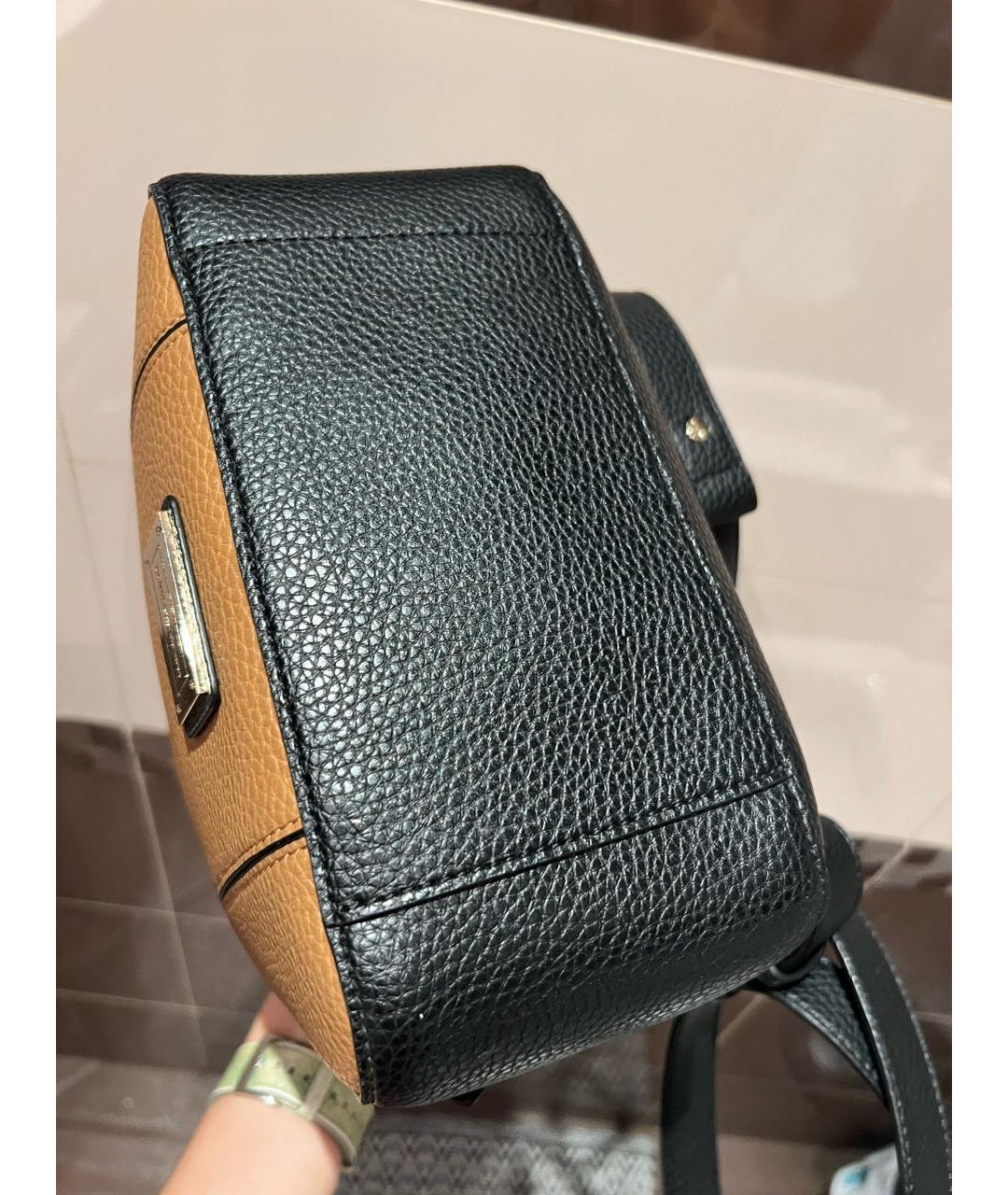 EMPORIO ARMANI Черный рюкзак из искусственной кожи, фото 6