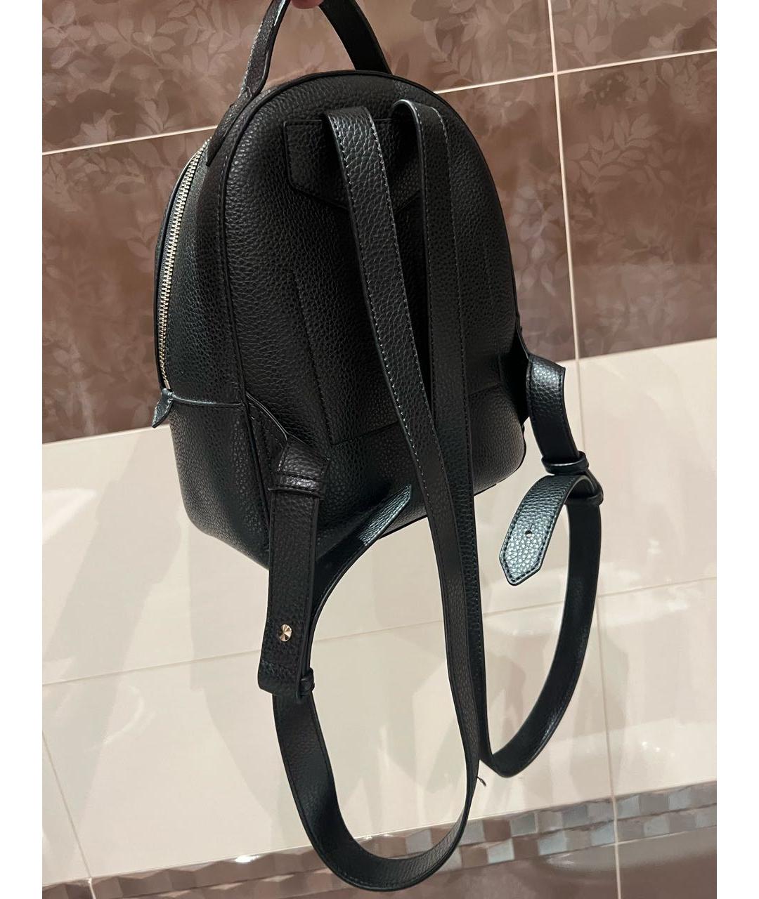 EMPORIO ARMANI Черный рюкзак из искусственной кожи, фото 7