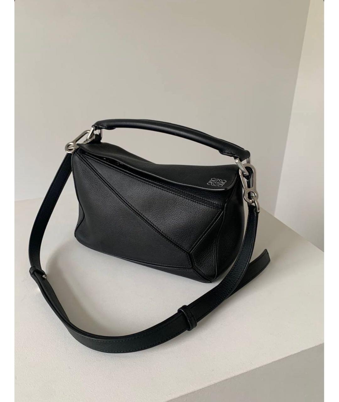 LOEWE Черная кожаная сумка через плечо, фото 4